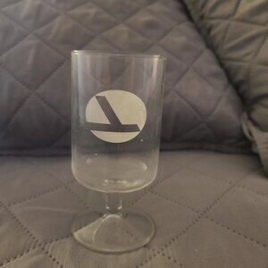 Eastern Airlines Vintage 1980's First Class Wine Glass